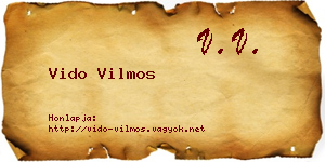 Vido Vilmos névjegykártya