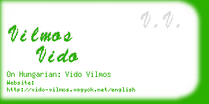 vilmos vido business card